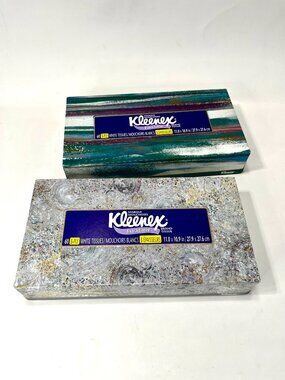 NEW [Lot of 2] Vintage 1996 Kleenex Extra Large Facial Tissues 3-Ply